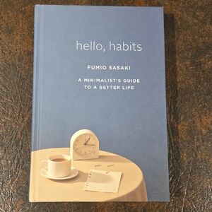 Blue Hardcover Book - 'Hello, Habits' by Fumio Sasaki